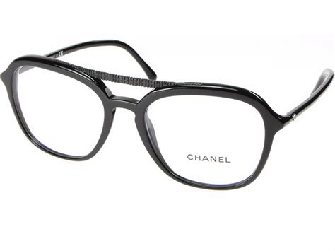 Chanel 3368 c.786 Female Aviator Glasses Frames Black 53mm